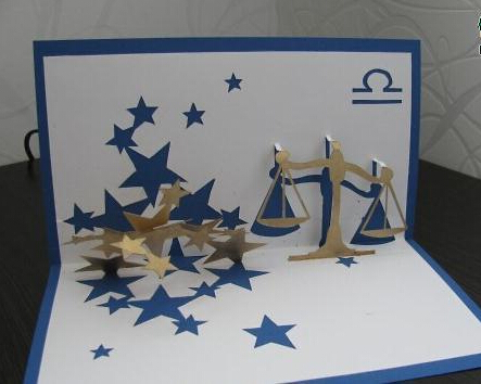 天秤座立体贺卡手工制作