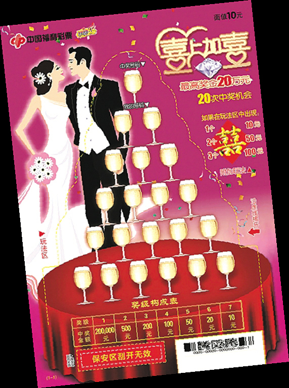刮刮乐新玩法“喜上加喜”和“彩运亨通”请柬